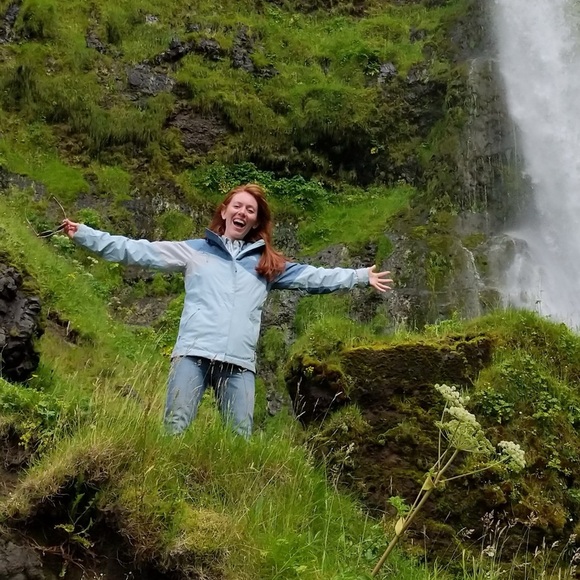 Blue color block Northface jacket size XS - Picture 7 of 8